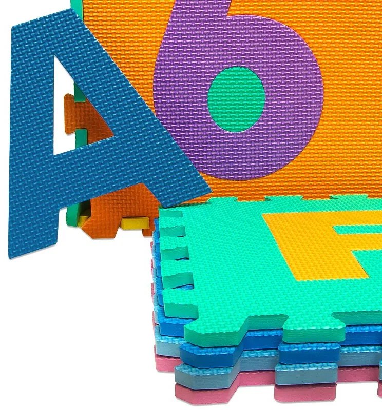 Covoraș din spumă pentru copii PUZZLE, 86 piese, multicolor Spielwerk