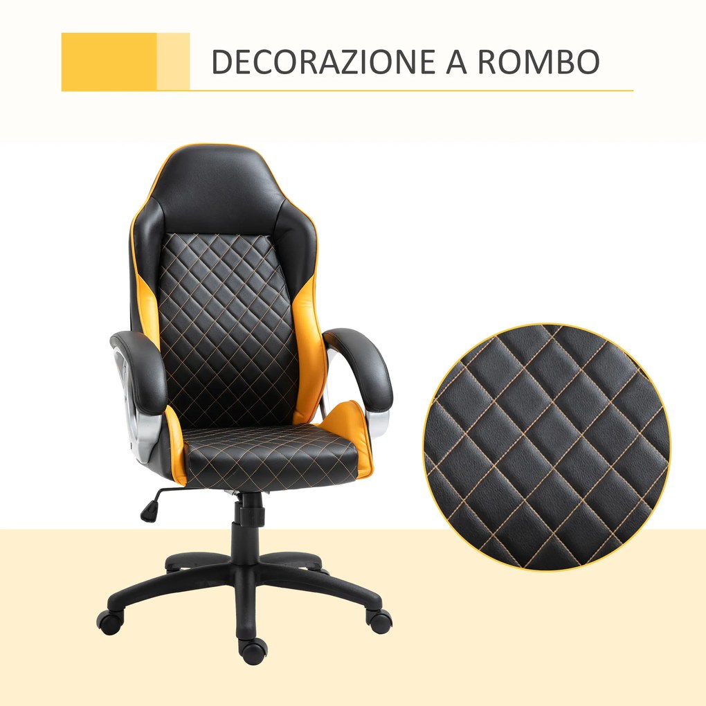 Scaun ergonomic birou, Inaltime Reglabila Balansoar si Roti Vinsetto | Aosom RO