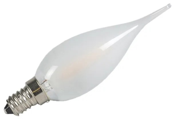 Set de 5 becuri LED cu filament mat E14 BXS35 1W 100 Lumeni 2200K
