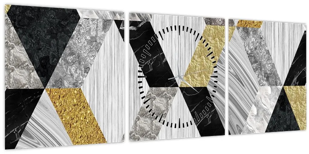 Tablou - Decor texturat (cu ceas) (90x30 cm)