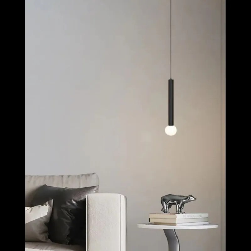 Lustra LED Pe Cablu, NEGRU, Lumina neutra, 6W