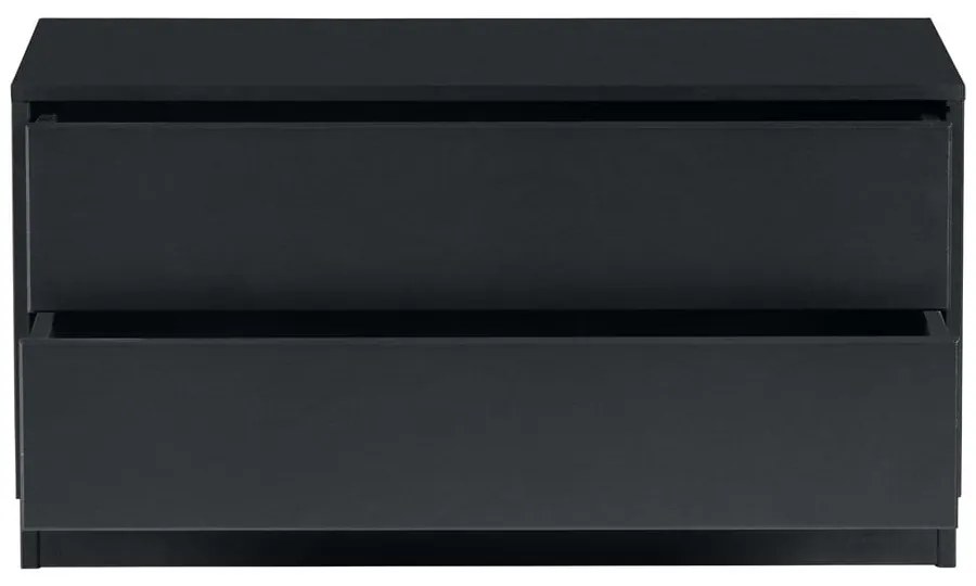 Comodă TV modulară neagră din lemn masiv de pin 231x40 cm Finca – WOOOD