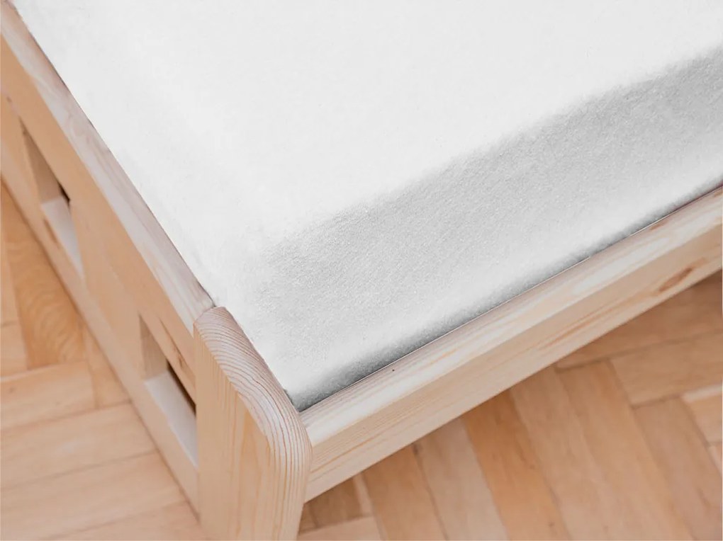 Cearsaf Jersey pentru patut cu elastic 70x140 cm alb