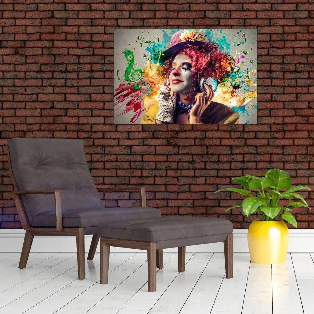 Tablou - Artista cu căști (90x60 cm)