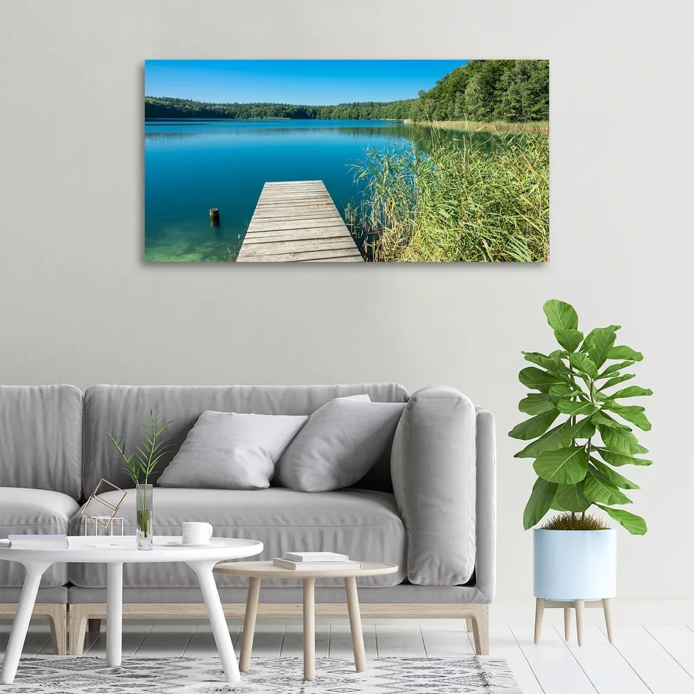 Tablou pe pânză Pier pe lac