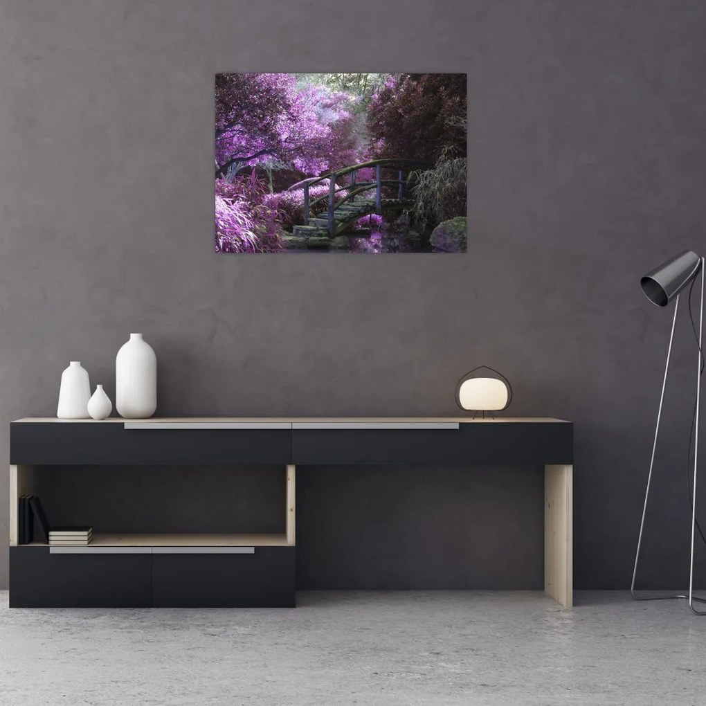 Tablou - copaci violeți (70x50 cm)