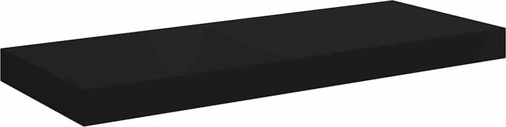 vidaXL Raft de perete suspendat, negru, 60x23,5x3,8 cm, MDF