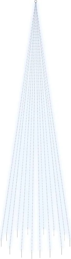 vidaXL Brad de Crăciun pe catarg, 1134 LED-uri, alb rece, 800 cm