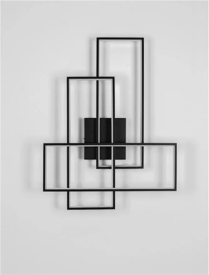 Aplica de perete sau tavan design geometric Alis negru