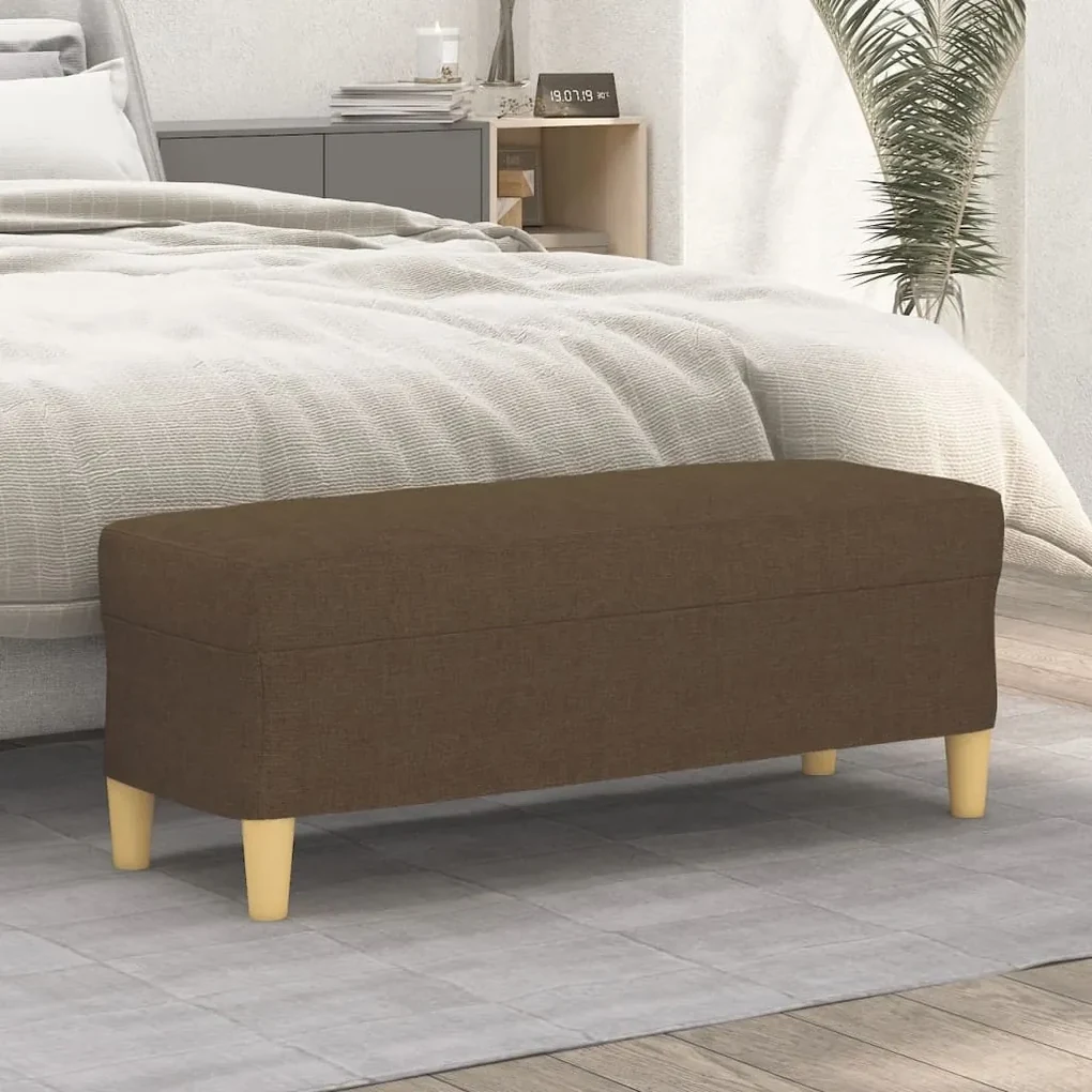 349378 vidaXL Bancă, maro, 100x35x41 cm, textil