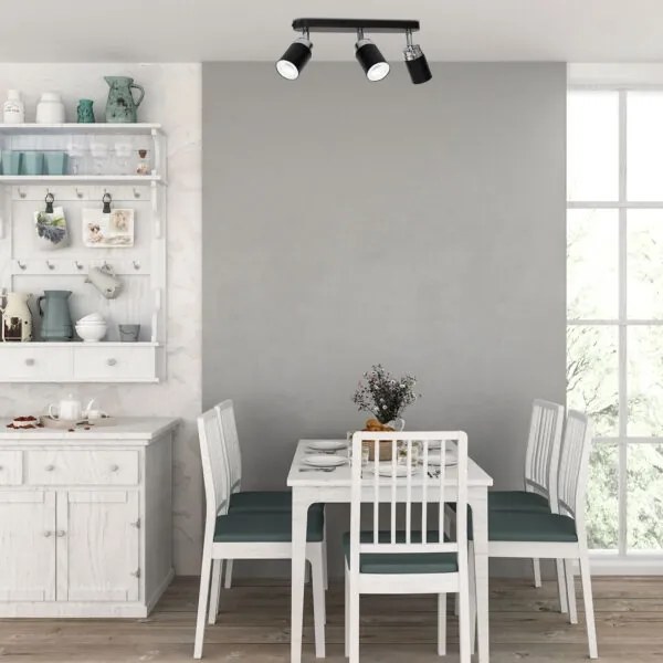 Spot RENO 3xGU10/60W/230V negru/crom