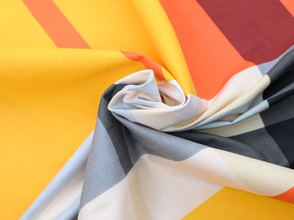 Lenjerie din bumbac Renforcé ORANGE KUBE colorat Dimensiune lenjerie de pat: 70 x 90 cm | 140 x 200 cm