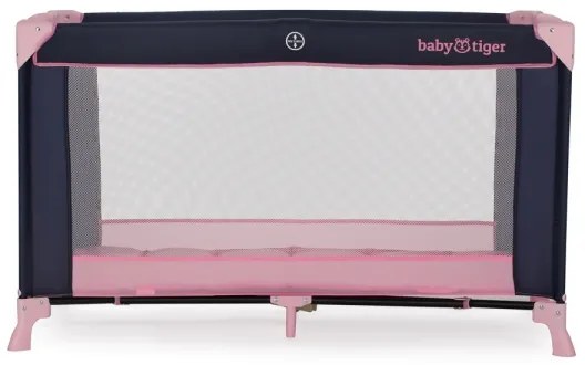 Pătuț de voiaj Baby Tiger VIKI roz KINDERKRAFT
