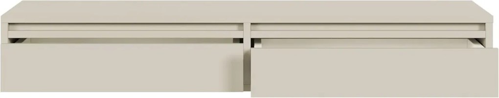 MAC201 - Masuta Consola suspendata, 110 cm, masa de toaleta cu 2 sertare, cosmetica machiaj, vanity - Crem / Verde / Negru