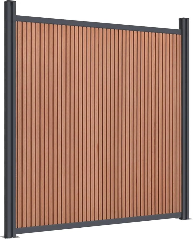 vidaXL Panouri de gard, maro, 180x186 cm, WPC
