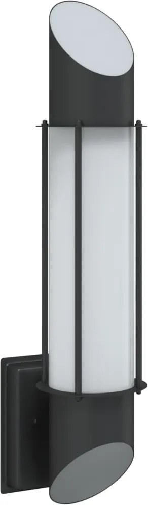 vidaXL Lampă exterioară de perete, negru, oțel inoxidabil