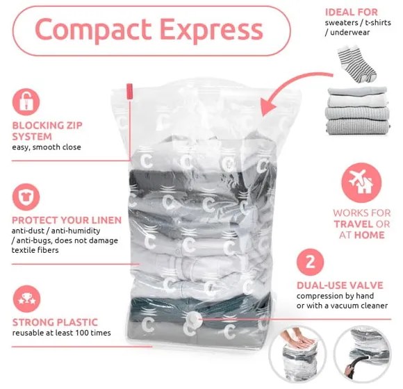 Saci de vidat 3 buc. Express M – Compactor
