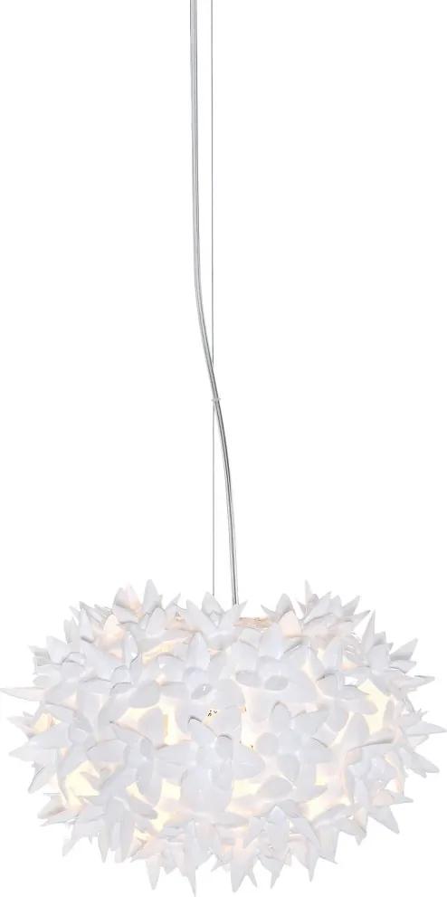 Suspensie Kartell Bloom design Ferruccio Laviani, G9 max 3x33W, d28cm, alb