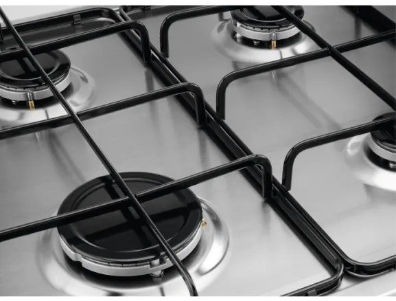 Plita incorporabila Electrolux KGS6404SX, Gaz, 4 Arzatoare, Aprindere electrica integrata, Inox, 60 cm
