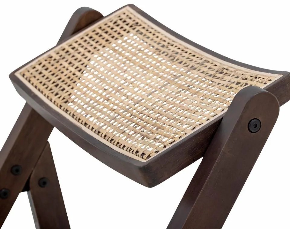 Scaun dining pliabil, maro, din lemn de cauciuc, Loupe