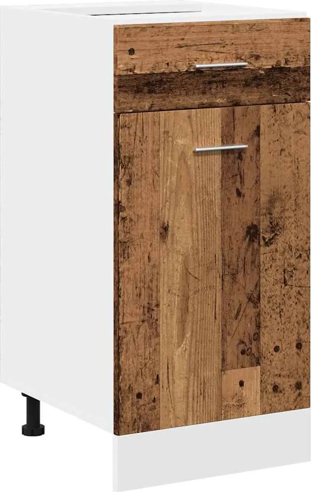 vidaXL Dulap inferior cu sertar “Lyon” lemn vechi 40x46x81,5cm
