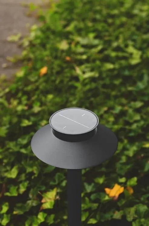 Stalp LED solar de exterior cu senzor de miscare IP44 Justina negru
