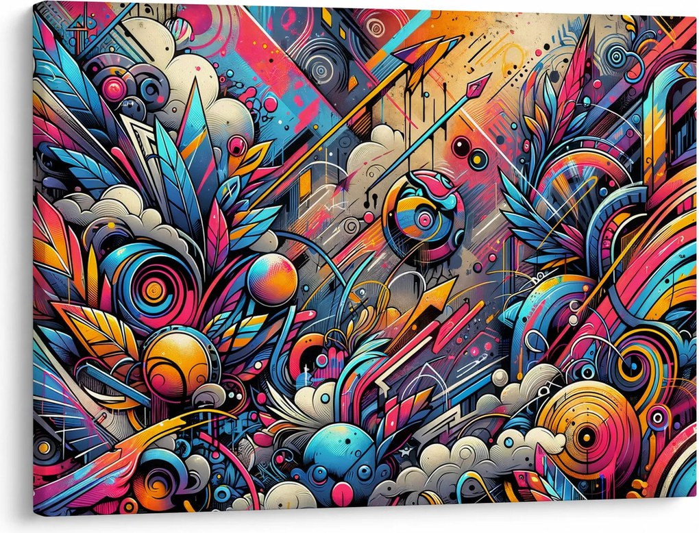 Tablou - Graffiti multicolor (70x50 cm)