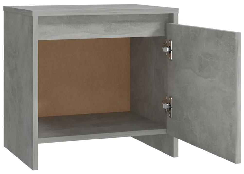 Noptiera, gri beton, 45x34x44,5 cm, PAL 1, Gri beton
