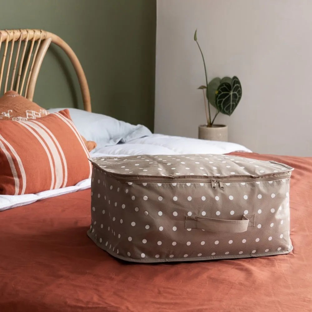 Husă mică pentru depozitare îmbrăcăminte Compactor Dots, bej