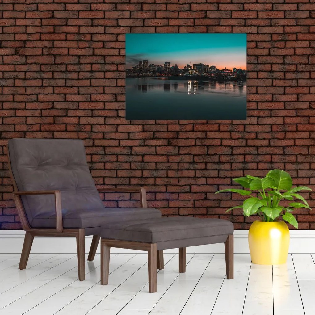 Tablou pe sticlă cu oraș mare (70x50 cm)