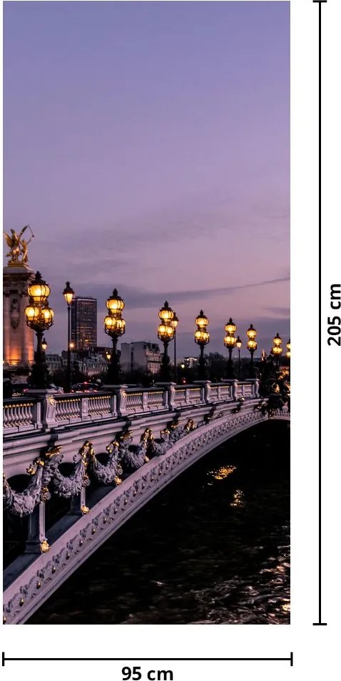 Fototapet pentru ușă - Podul Alexandru al III-lea în Paris (95x205cm)
