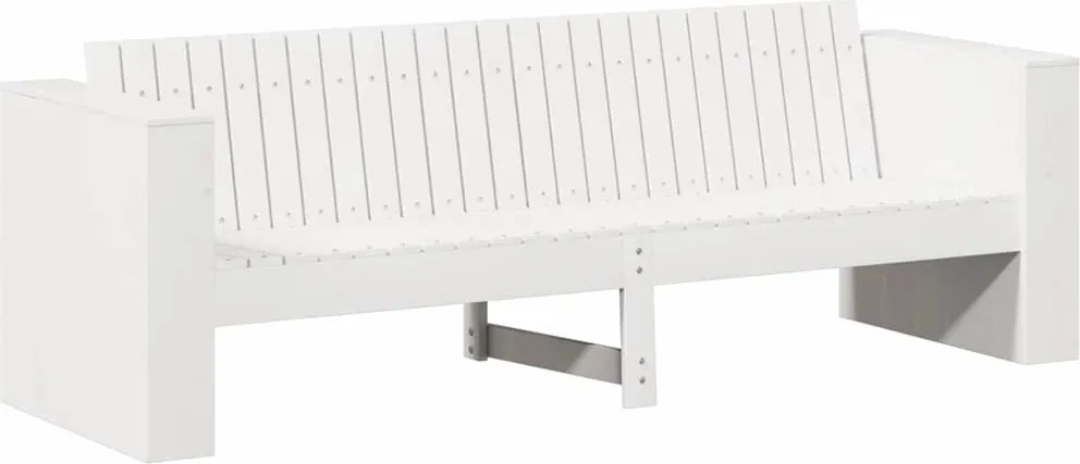 vidaXL Canapea de grădină Alb 185,5 x 60 x 62 cm Lemn de pin masiv