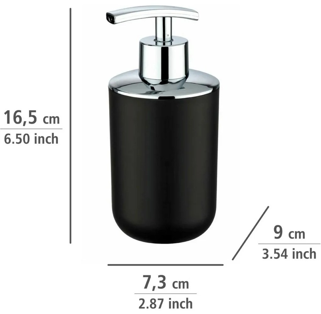 Dozator săpun Wenko Brasil, 320ml, negru