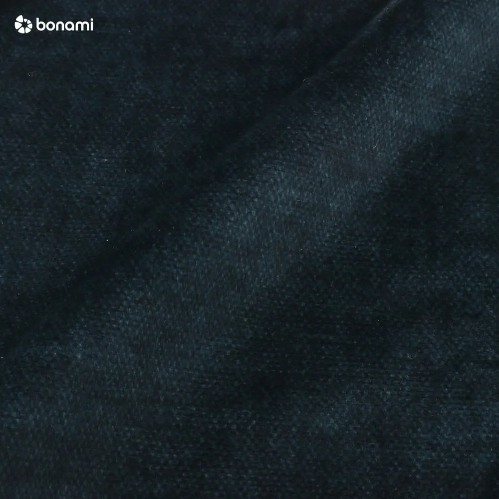 Pat matrimonial albastru închis tapițat cu spațiu de depozitare cu somieră 180x200 cm Jade – Bobochic Paris