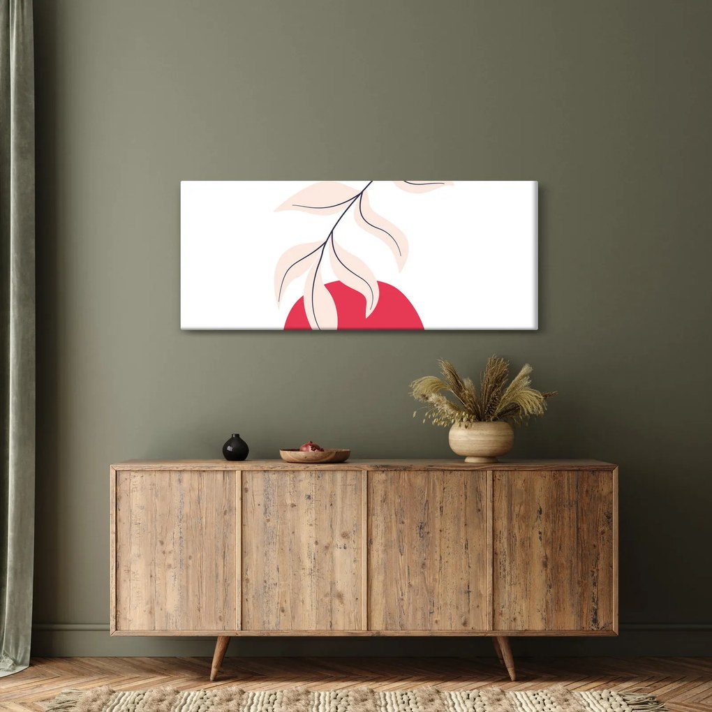 Tablou - Abstracție florală roz N⁰2 (120x50 cm)