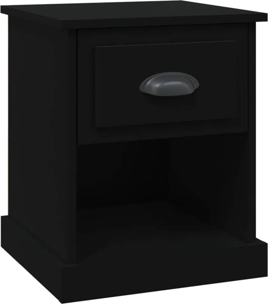 vidaXL Noptieră, negru, 39x39x47,5 cm, lemn prelucrat