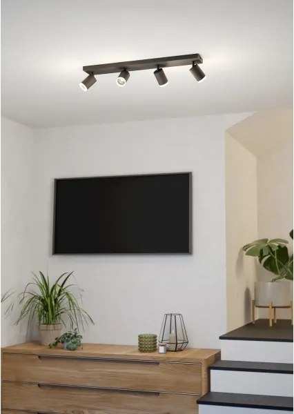 Eglo 901942 - Spot LED RGBW dimmabil MELITELLO-Z 4xLED/3,7W/230V negru