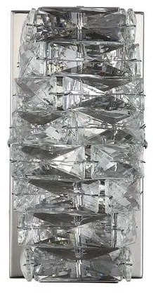 Aplica de perete metal cromat si sticla LED Modena