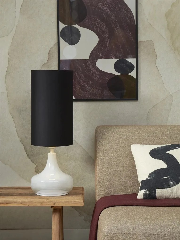 Veioza/ Lampa de masa decorativa Reykjavik alb/ negru