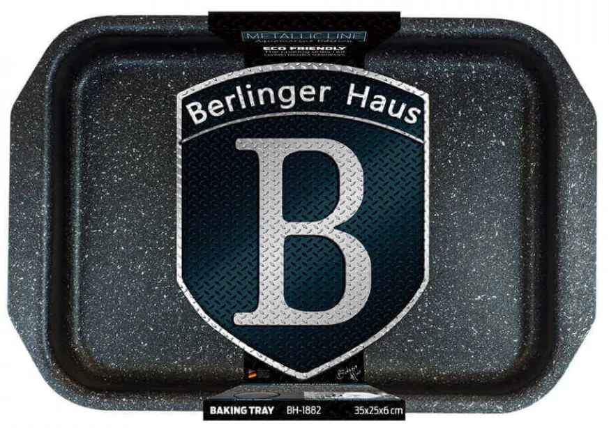 Tava pentru cuptor dreptunghiulara 35x27 cm Aquamarine Metalic Line Berlinger Haus BH 1882