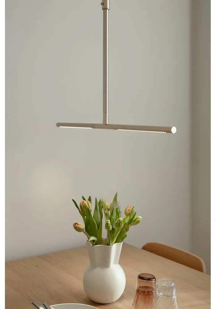 Lustră argintie LED din metal cu abajur din metal Omni Ceiling – UMAGE