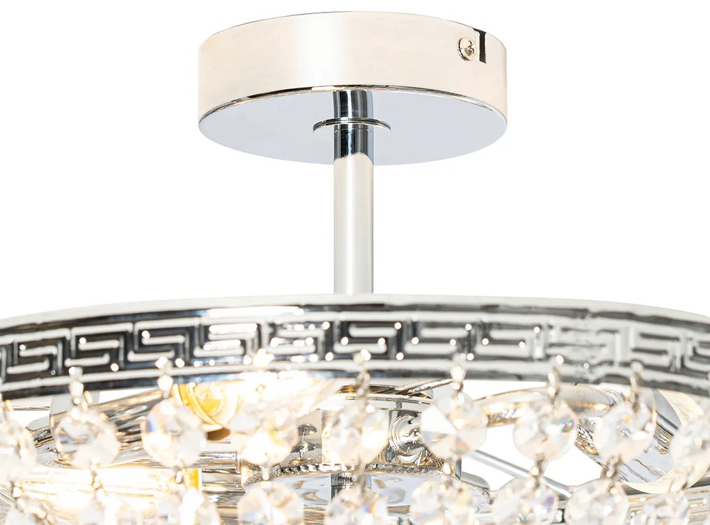 Plafonieră clasică din oțel cu cristal cu 3 lumini - Mondrian