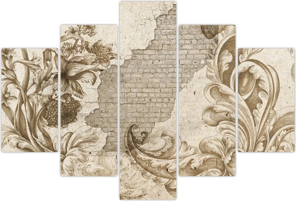 Tablou - Perete cu flori (150x105 cm)