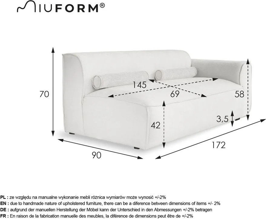 Modul pentru canapea bej (cu colț pe partea dreaptă) Flex Felix – Miuform