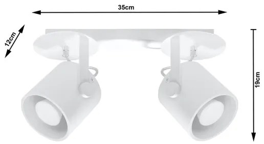 Lampă spot LAROSA 2 2xGU10/40W/230V alb