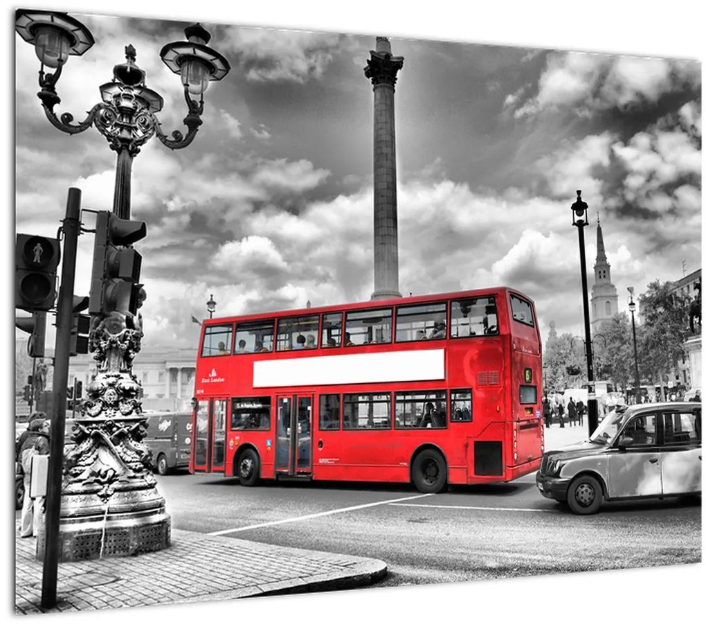 Tablou pe sticlă - Trafalgar Square (70x50 cm)