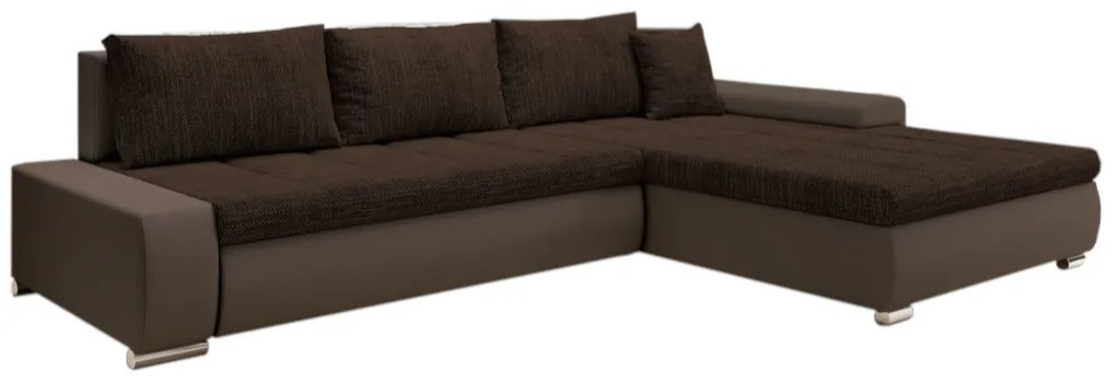 Supermobel Coltar TOSCANIA C, 297x80x214, berlin 05/piele eco maro, dreapta