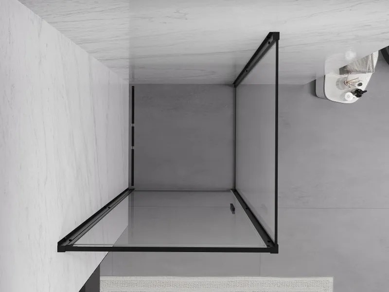 Mexen Exo-B cabină de duș oscilantă 90 x 90 cm, transparentă, neagră - 817-090-090-70-00