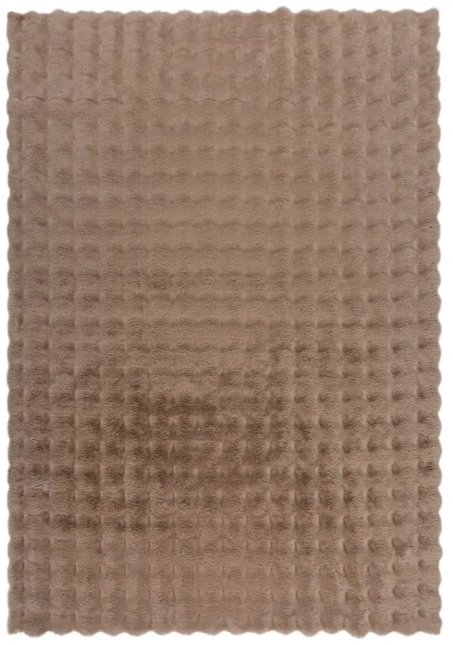 Blană maro sintetică 180x290 cm Waffle Faux Fur – Flair Rugs