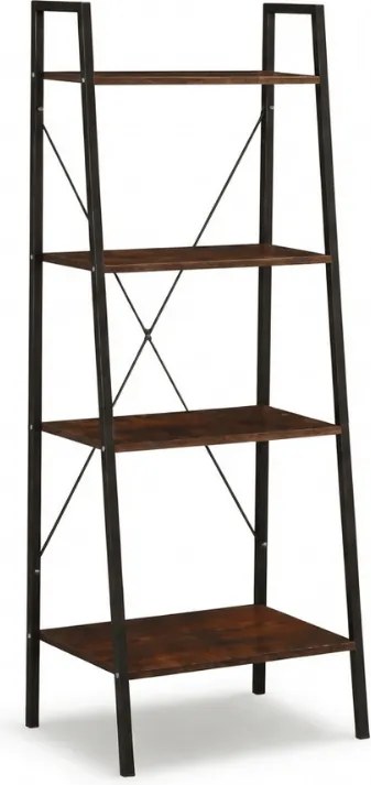 Biblioteca TAYLOR 4 rafturi 147x60 cm, rustic maro